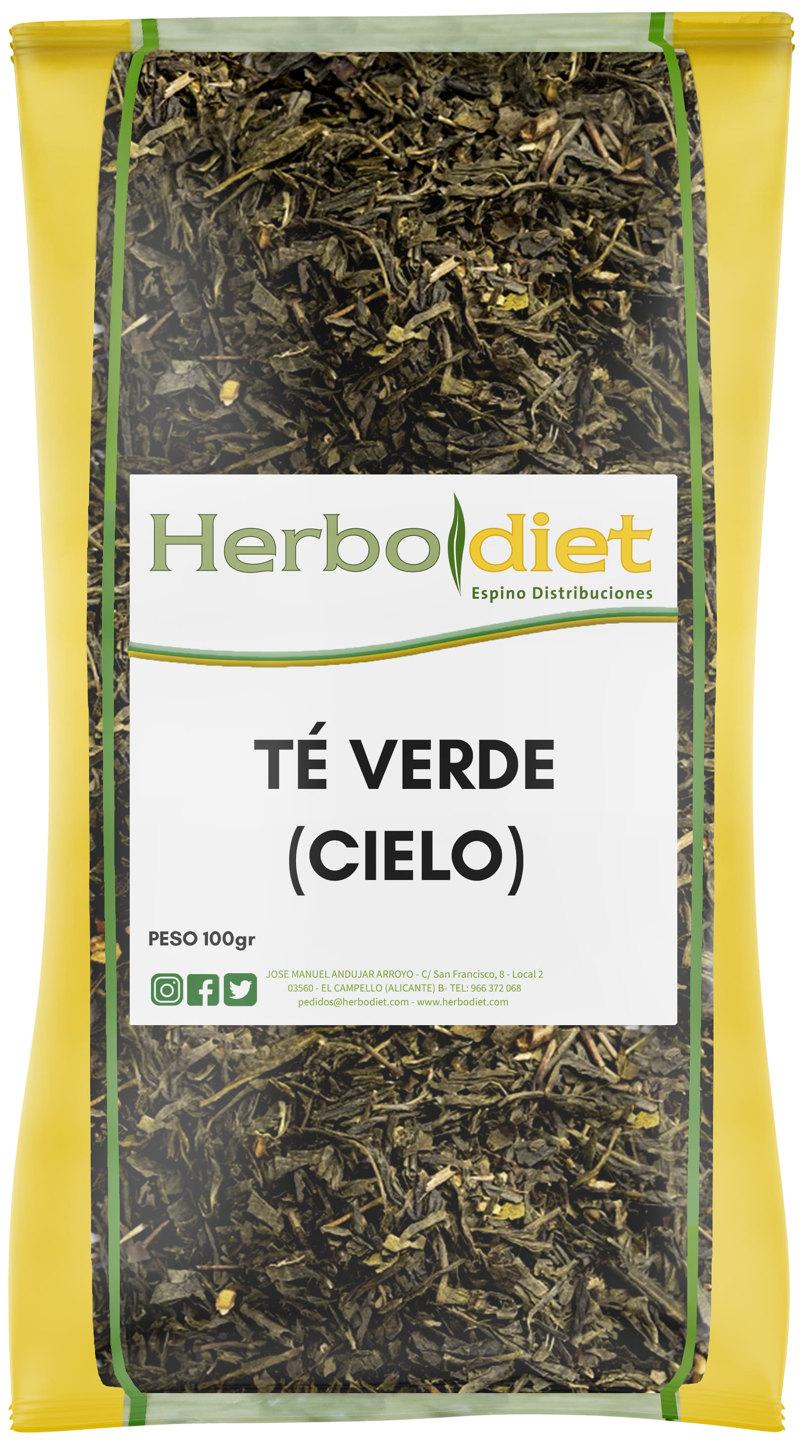 Té Verde, 25 bolsitas  Dietética y nutrición deportiva en Alicante